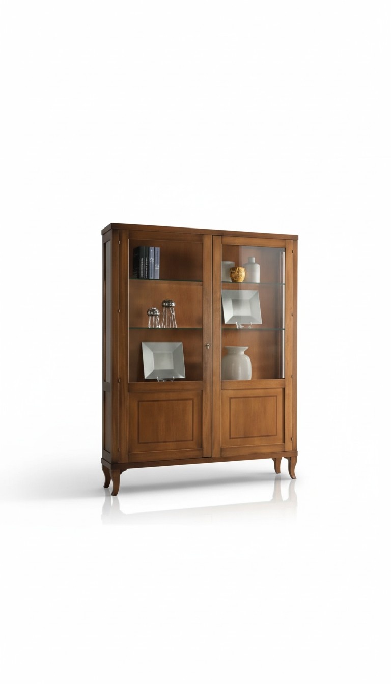Vitrine Braun Esszimmer Luxus Möbel Holz Klassischе Design Möbel