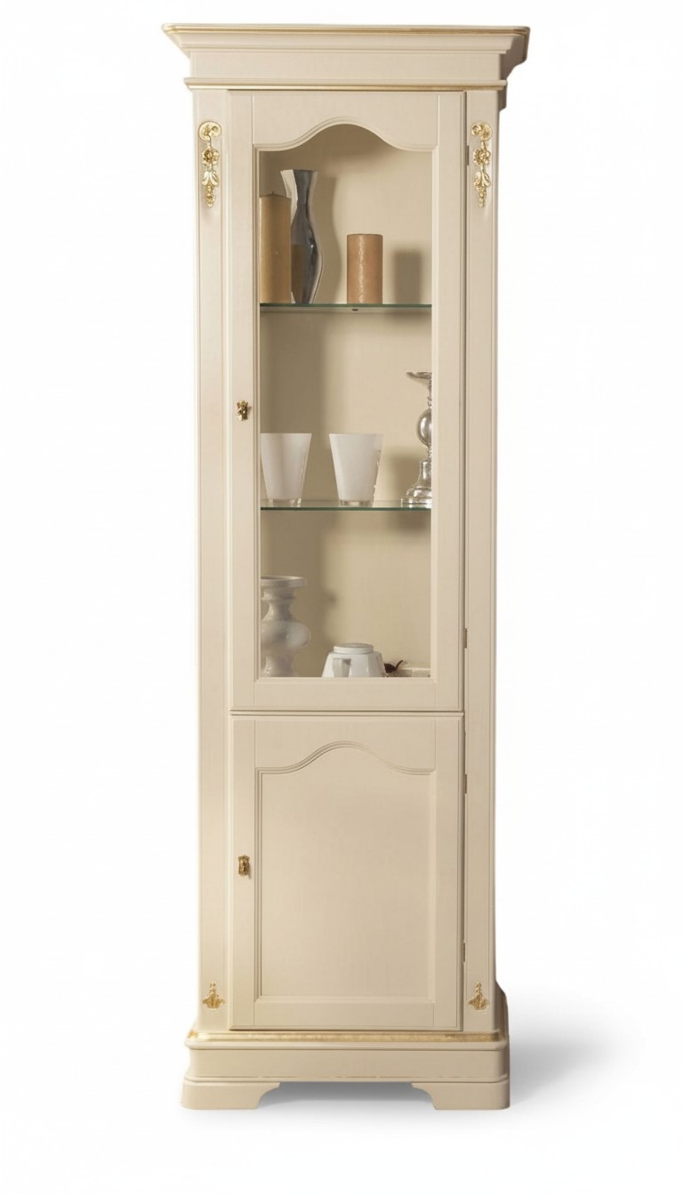 Vitrine Design Glasfront Arbeitszimmer Regal Säule Vitrinen Schrank Art déco