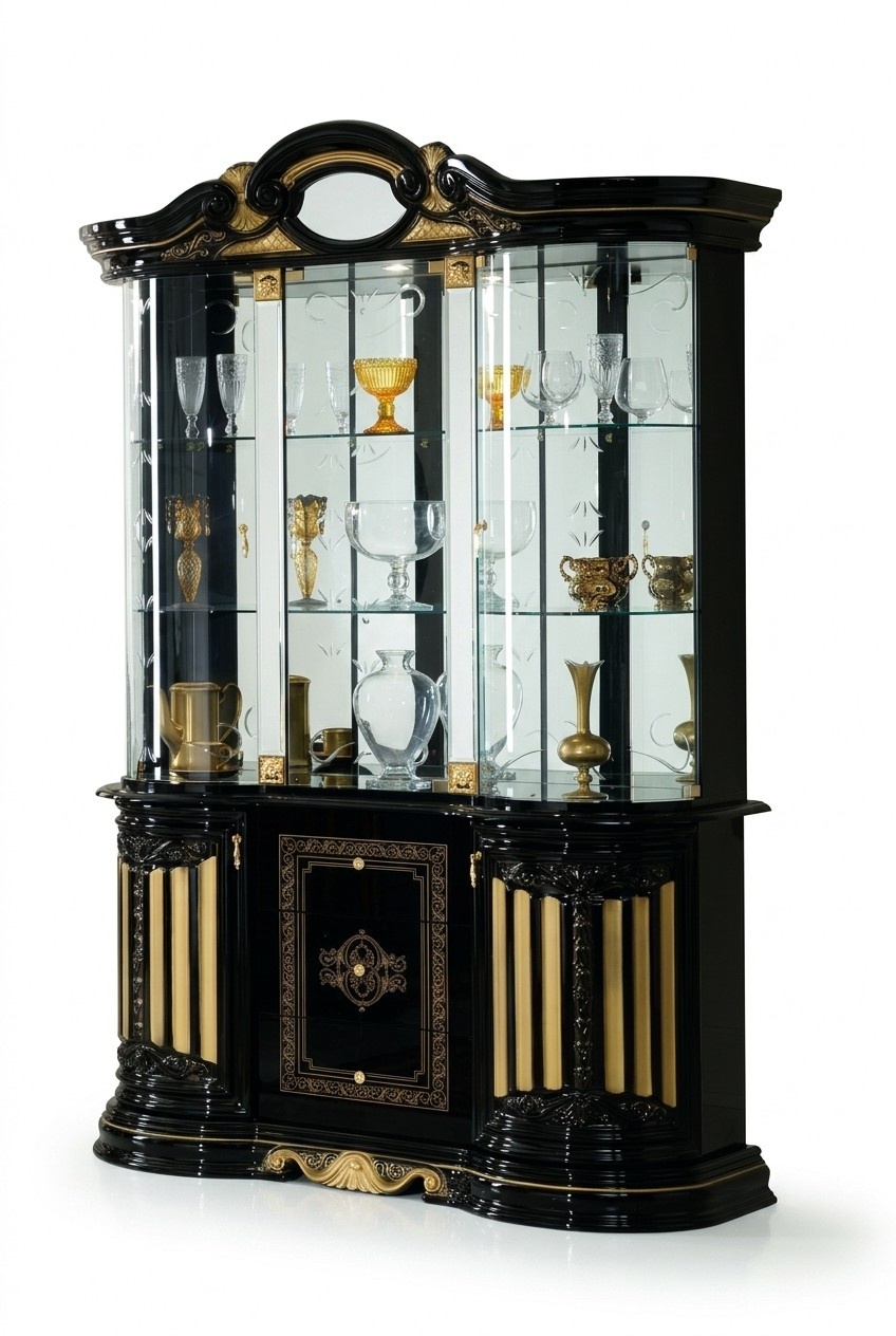 Vitrine Glas Schrank Wohnzimmer Schaufenster Vitrinen xxl Hochschrank