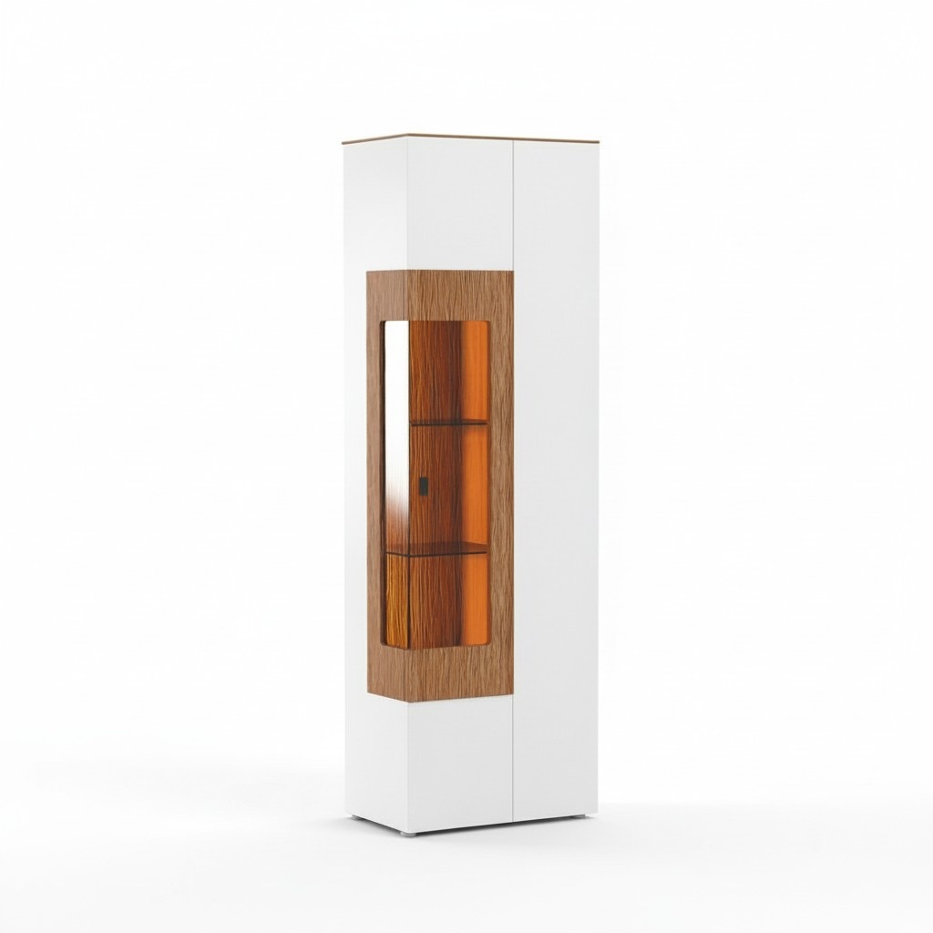 Vitrine Glas Schrank Wohnzimmer Schaufenster 1 trg. Vitrinen Hochschrank