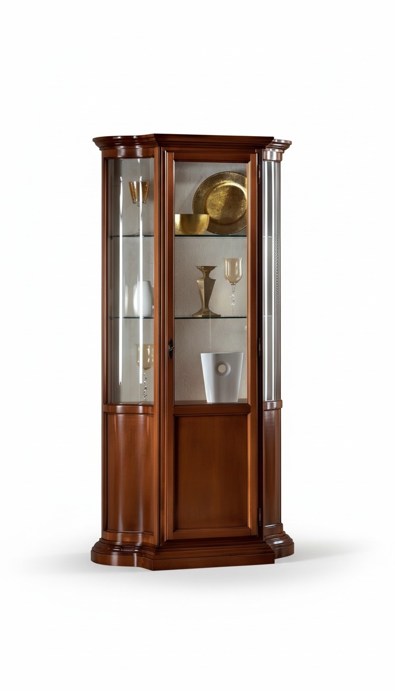 Vitrine Glasschrank Braun Luxus Italienische Möbel Vitrinen Wohnzimmer