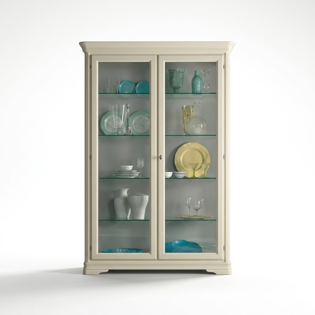 Vitrine Glasschrank Holz Wohnzimmer Vitrinen Italienische Luxus Möbel