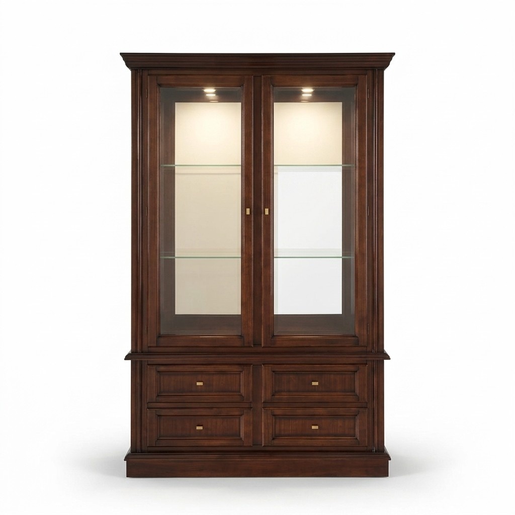 Vitrine Schränke Möbel Klassischer Stil Vitrinen Wohnzimmer Glas