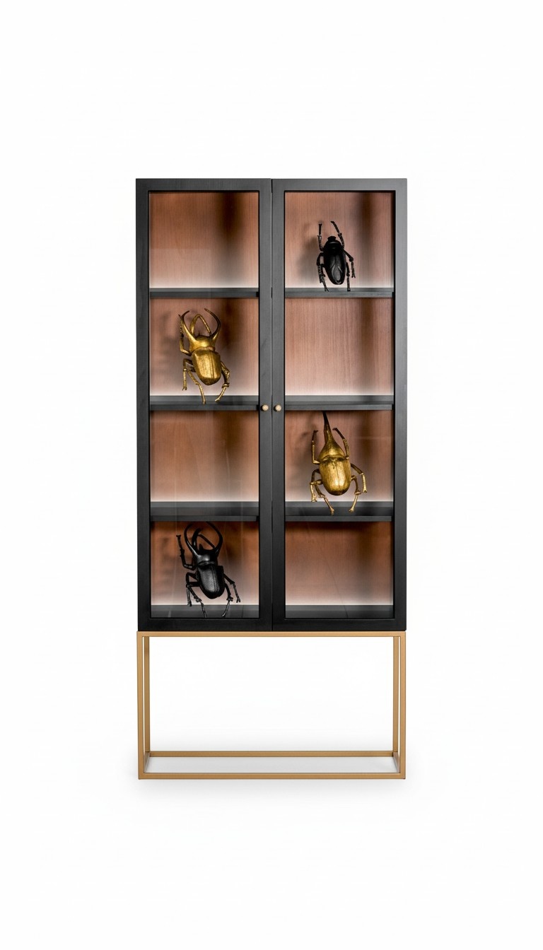 Vitrine Schränke Vitrinen Schrank Holz Glas Möbel Design Wohnzimmer