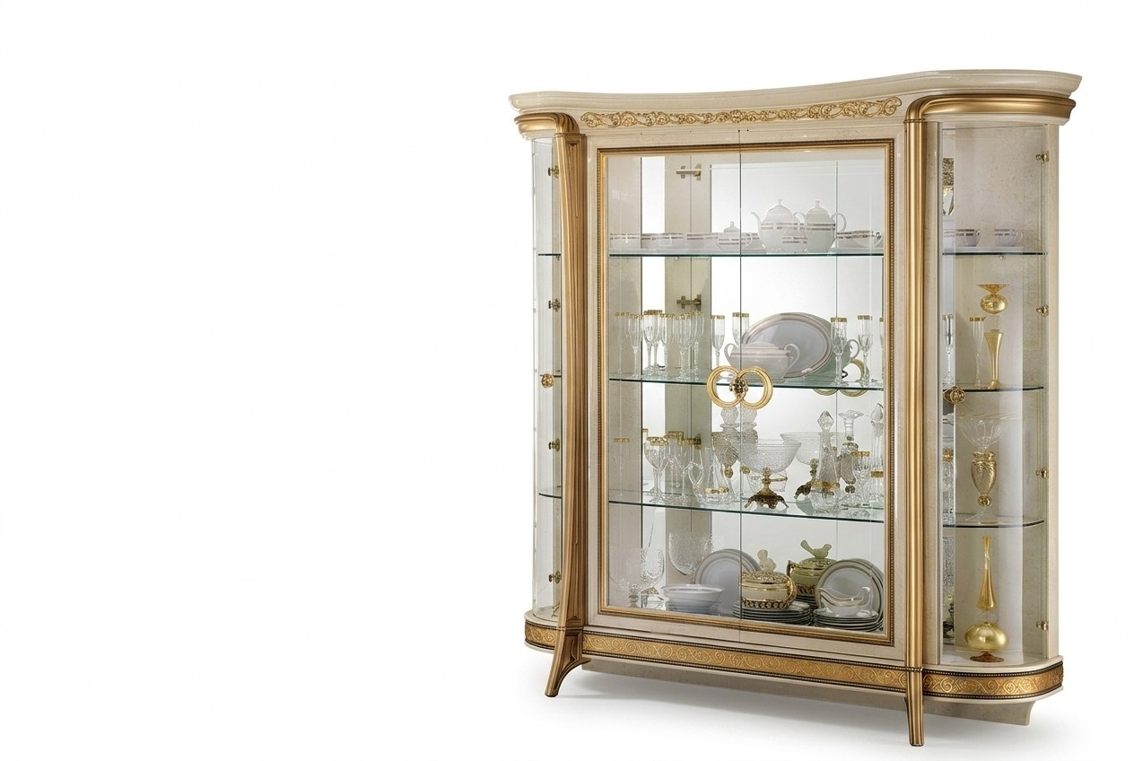 Vitrine Schrank Klassische Vitrinen Wohnzimmer Schränke Anrichte arredoclassic