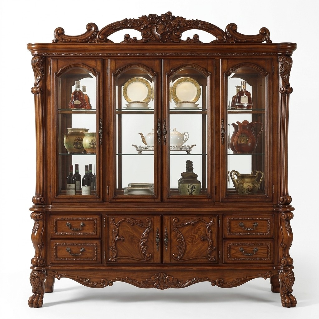 Vitrine Schrank Vitrinen Wohnzimmer Schau Schränke Design Barock Rokoko