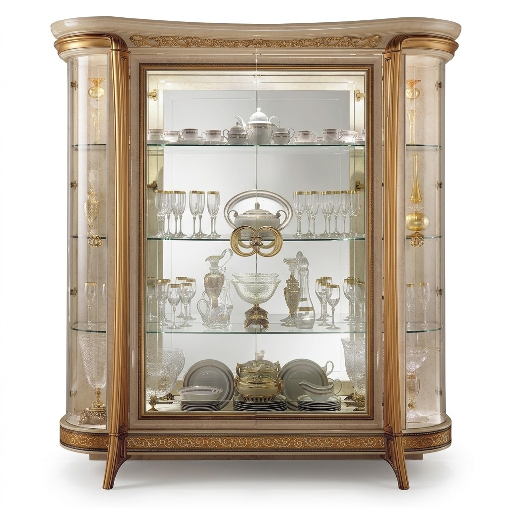 Vitrine Schrank Vitrinen Wohnzimmer Schau Schränke Design Italienische Möbel Neu