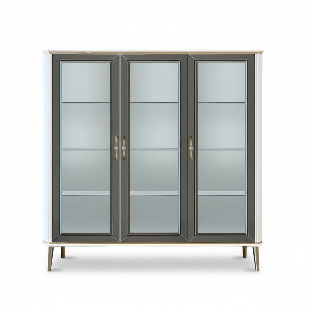 Vitrine Wohnzimmer Schrank Holz Glas Schränke Italienische Exzellenz Ästhetik