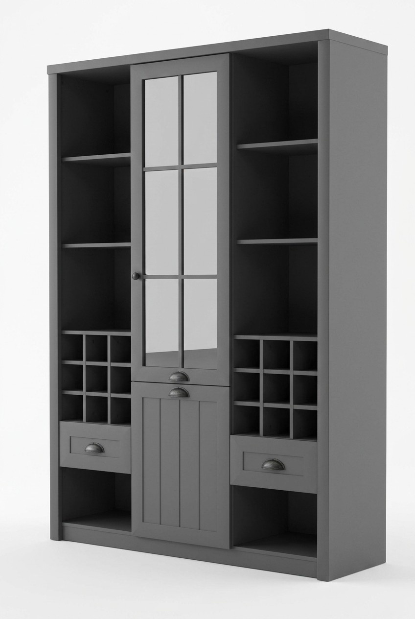 Vitrinen Kommodenschrank Schrank Holz Möbel Handarbeit Kommode Vitrine Kommoden