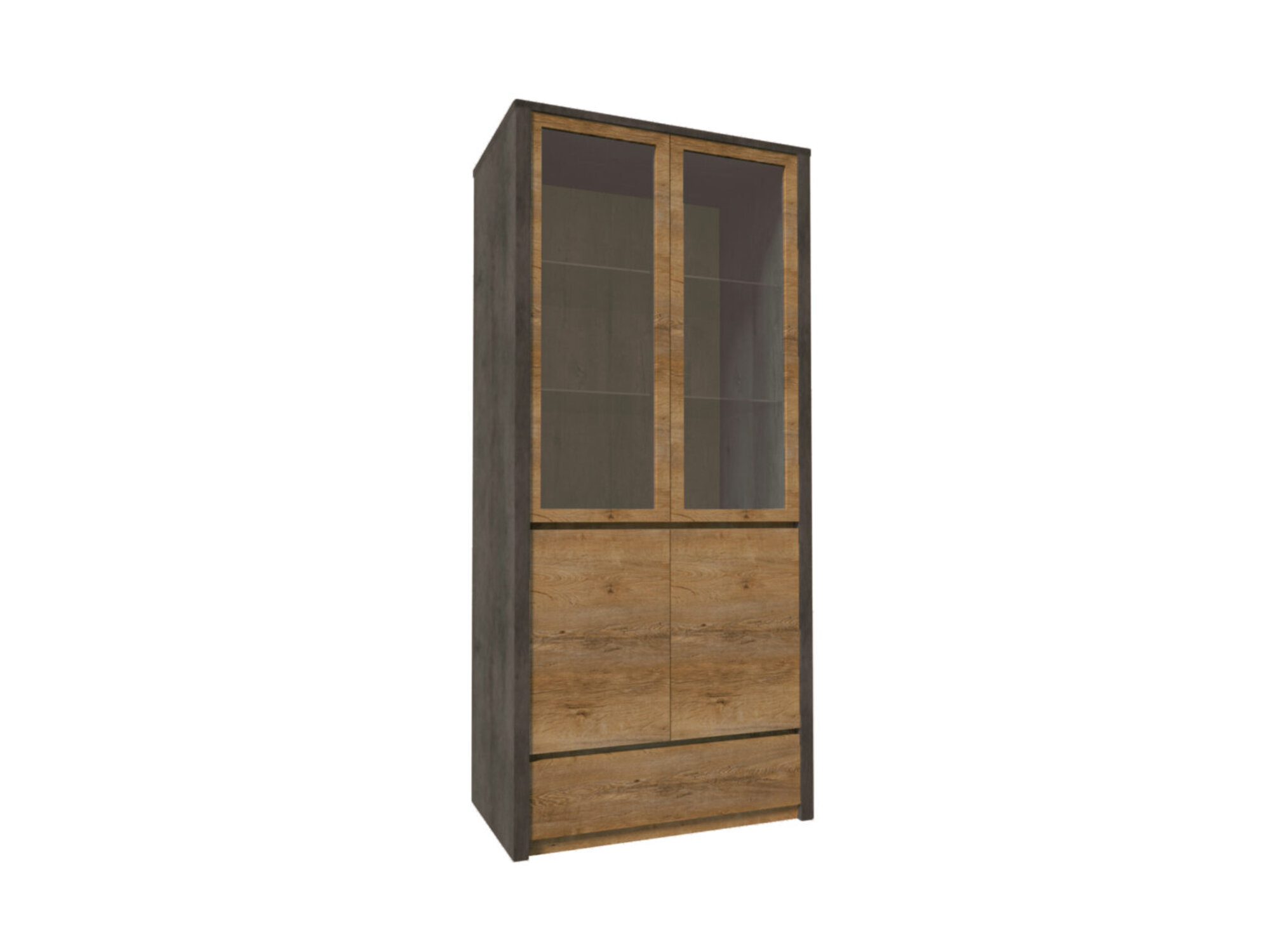 Buffet Vitrinenschrank Vitrine Küchenanrichte Schrank Glasfront Schublade