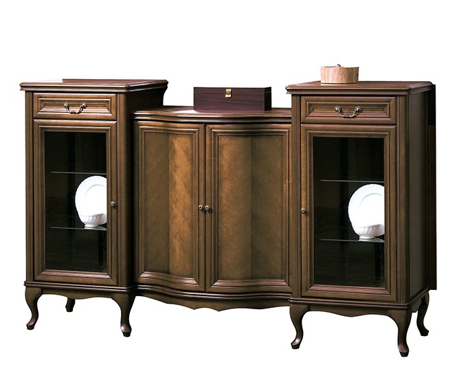 Klassische XXL Kommode Sideboard Holz Antik Style Schrank Vitrine Kommoden