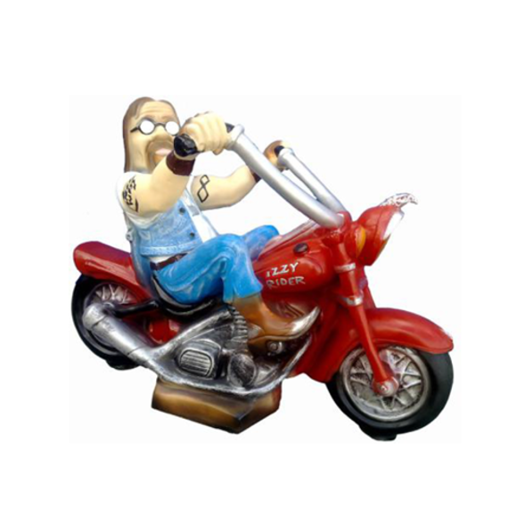 Skulptur Biker auf einem Motorrad Dekoration Statuen Figuren Skulpturen