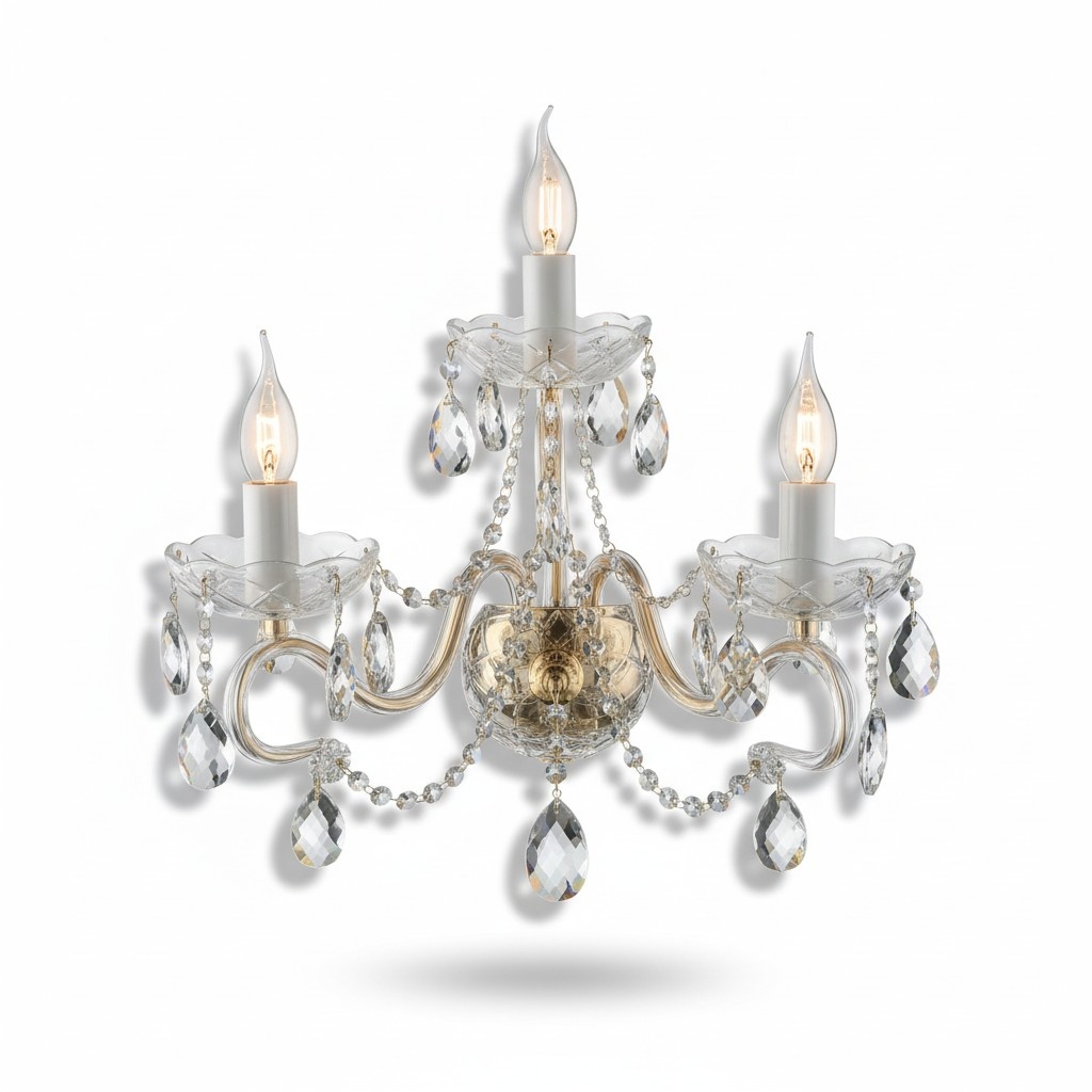 Wandleuchte Bohemia Luster Antik Stil Kronleuchter Wand Lampen Neu