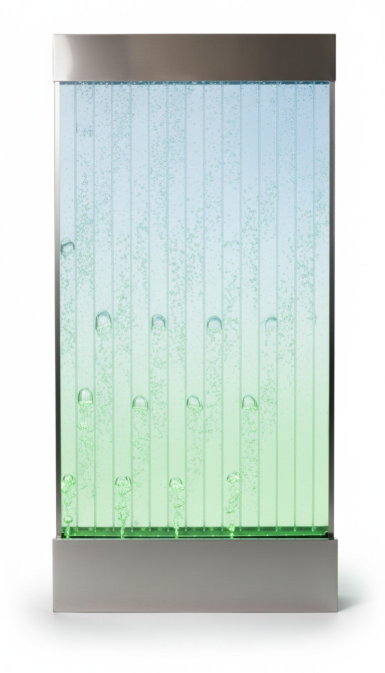 Wandpaneel mit Wasserblasen LED Wasserwand Designer Wasser Wand