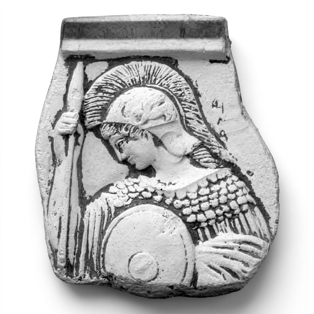Wandrelief Römischer Soldat Wand Relief Bild Bilder Gemälde Stein Deko Neu 1014