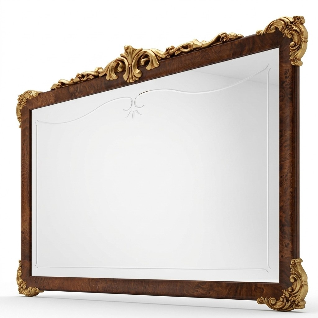 Wandspiegel Holzrahmen Spiegel Rahmen Design Barock Rokoko Wohnzimmer Möbel Neu