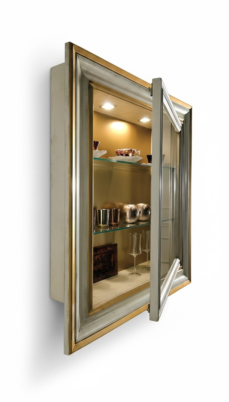 Wandvitrine Schrank Klassische Vitrinen Wohnzimmer Schränke Anrichte