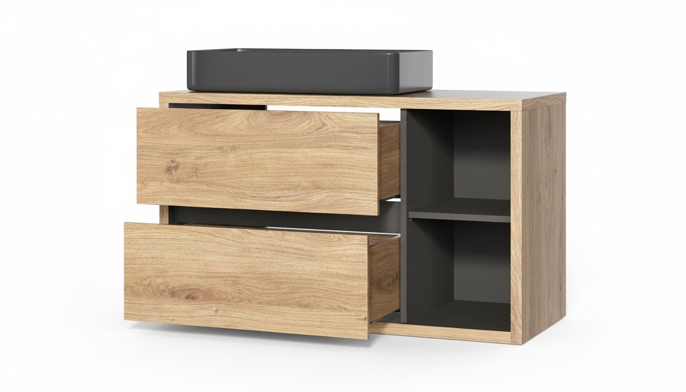 Waschbeckenunterschrank mit Waschtisch hängend 100 cm