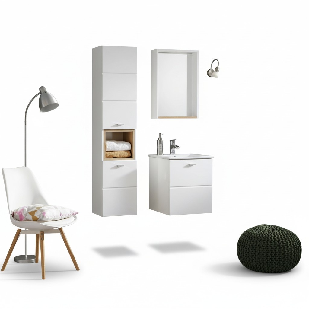 Waschplatz Badmöbel Badezimmer Set Waschtisch Waschbecken