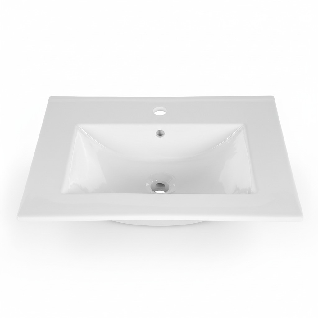 Waschtisch Einbauwaschtisch Waschbecken 60 x 46 cm weiss Badezimmer
