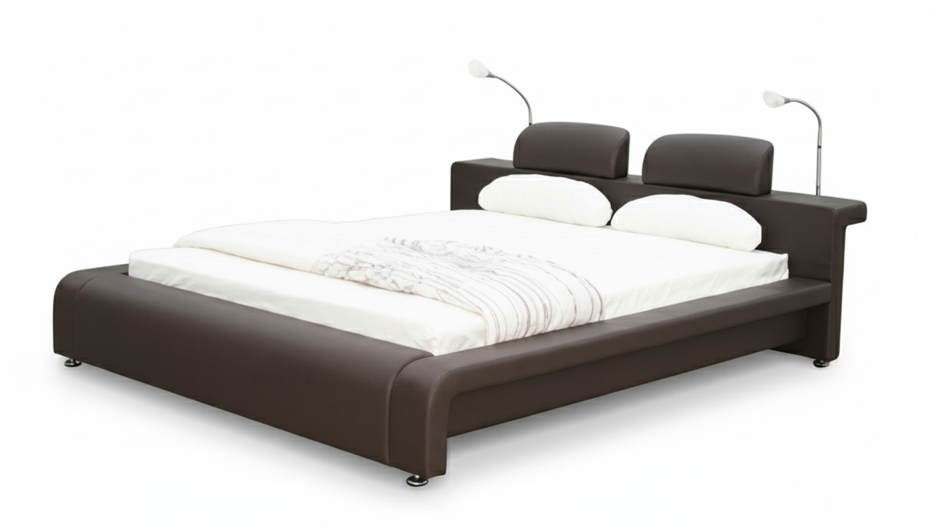 Wasserbett Betten Komplett Lederbett Polsterbett mit Matratze Neu LILLI Bett