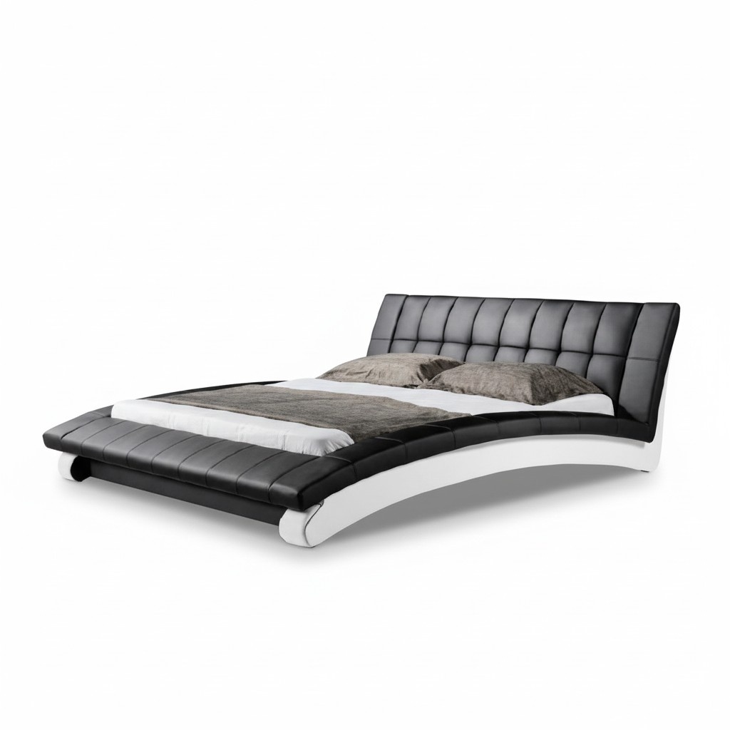 Wasserbett Komplett Lederbett Polsterbett mit Matratze Neu MICHA Bett Betten