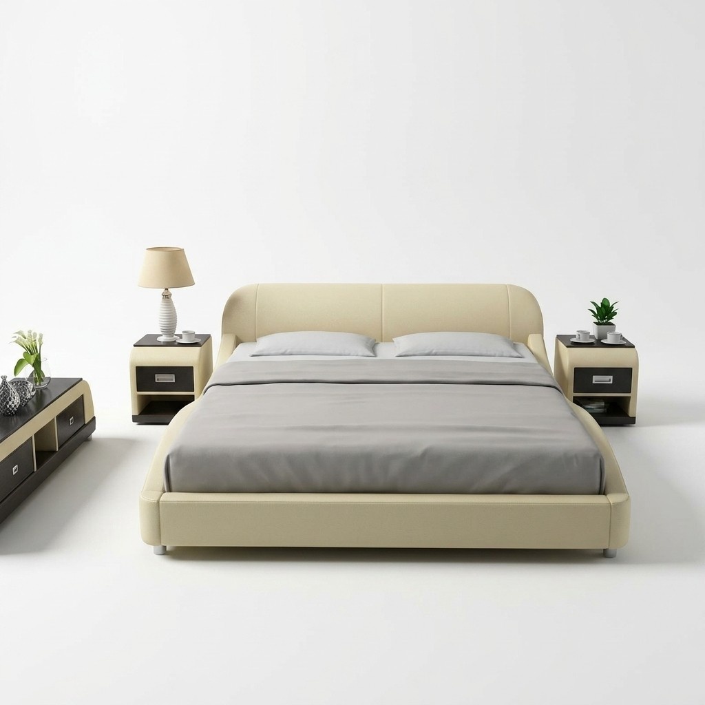 Wasserbett Hotel Doppel Bett Betten Komplett Lederbett Polsterbett Wasser LB8822