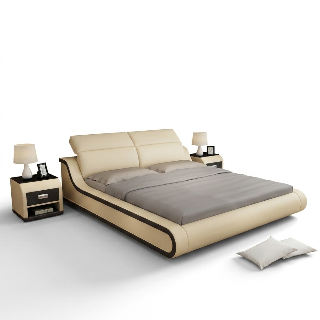 Wasserbett Hotel Doppelbett Betten Mit USB Komplett Lederbett Polsterbett Wasser