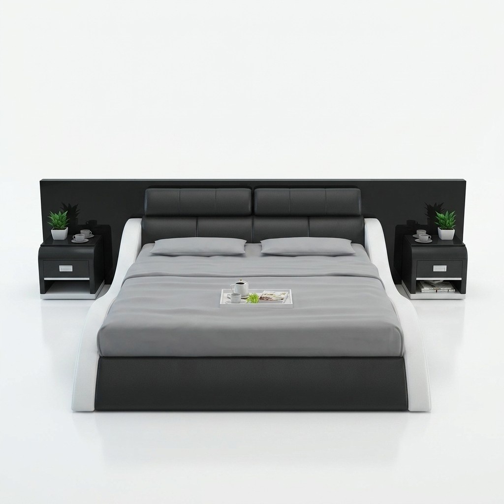 Wasserbett Hotel Doppelbett Betten Mit USB Komplett Lederbett Wasser Polsterbett