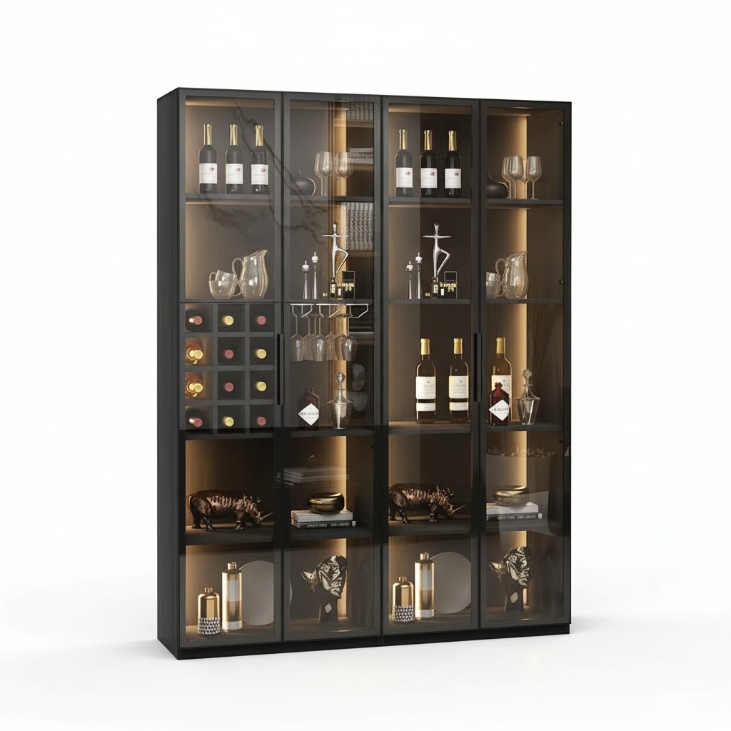 Weinschrank Vitrine Schaukasten Glasvitrine Schrankvitrine Glasschrank