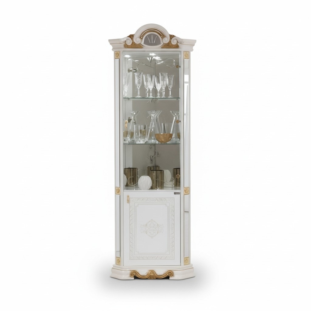 Weisse Eckvitrine Glasschrank Eckvitrinen Schränke Regal Italienische Möbel