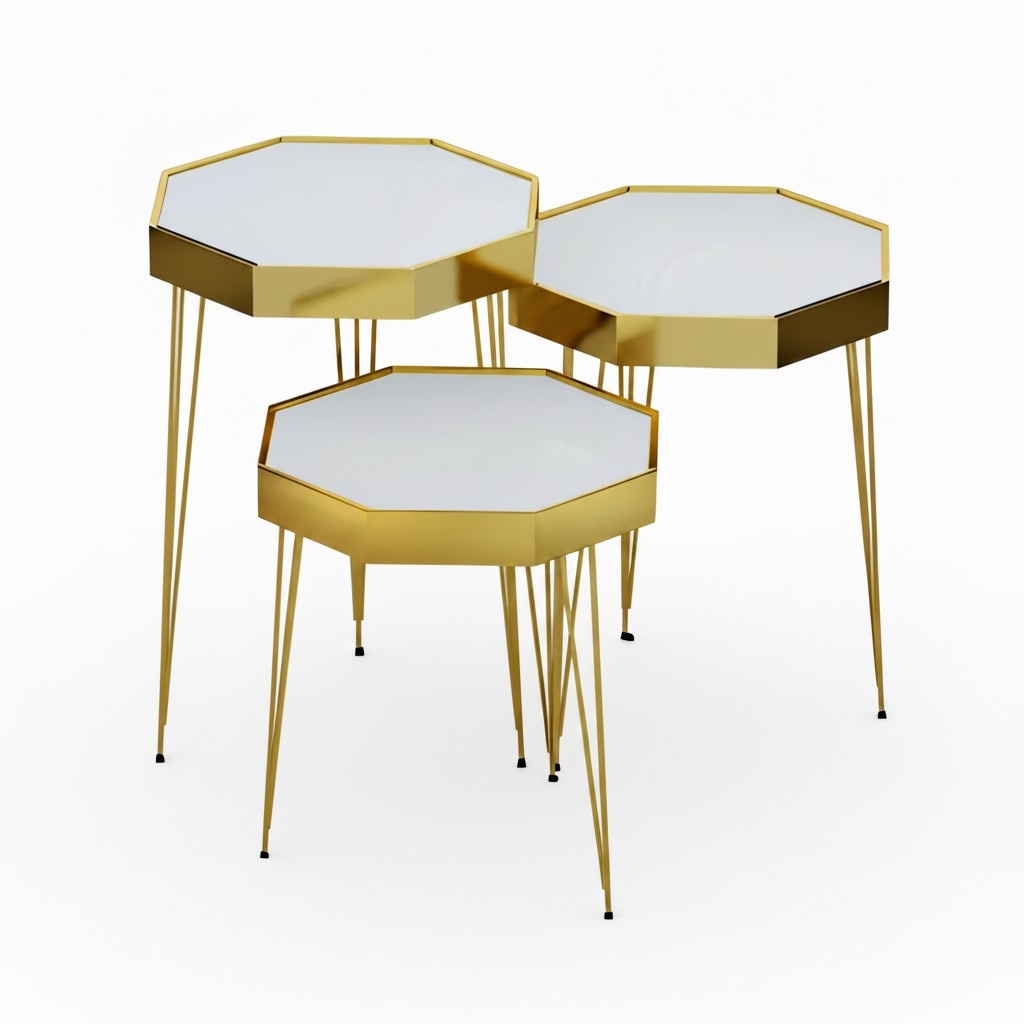 Luxus Beistelltisch Kollektion – Satztische, Etagentische & Laptoptische (Marmor-, Holz- & Uni-Optik)