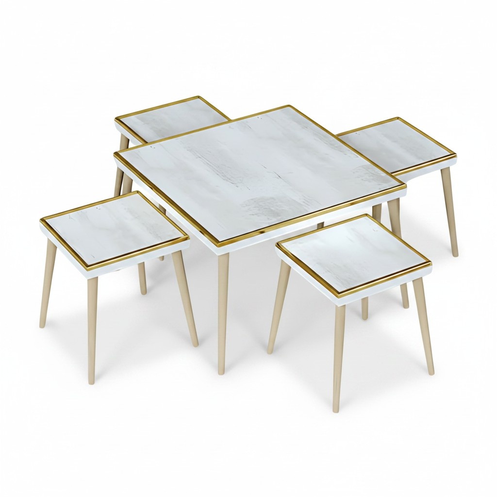 Design Beistelltisch Kollektion – Satztisch-Sets, Laptoptische & Etagentische (Marmor-, Holz- & Uni-Optik)
