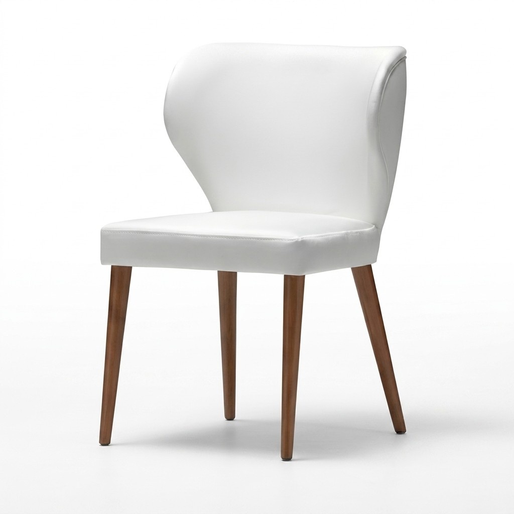 Weiße Holzstuhl im eleganten Design für modernes und klassisches