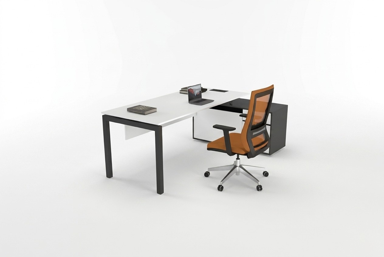 Weißer Arbeitstisch Computertisch Bürotische Holzmöbel Schreibmöbel Modern