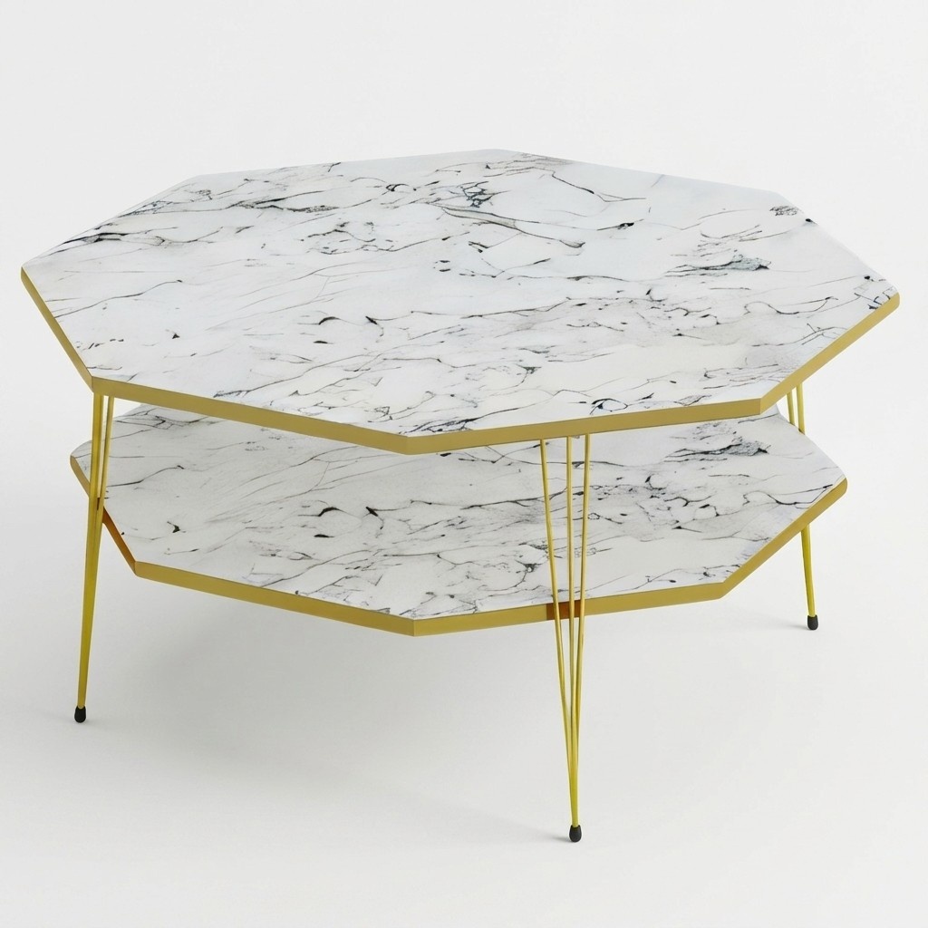 Weißer Holz Couchtisch modern stilvoll