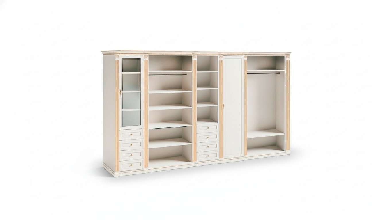 Weißer Kleiderschrank Designer Schlafzimmer Möbel Robuste Holzschränke