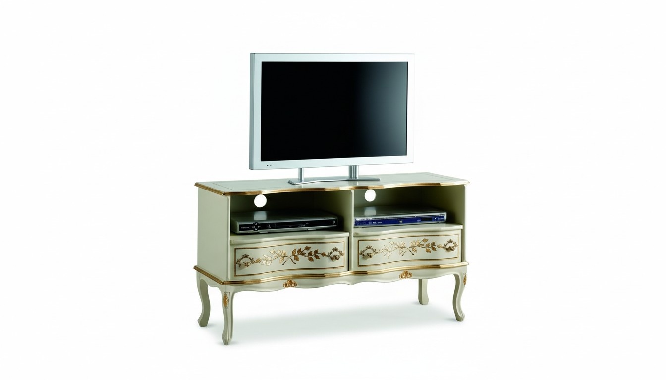 Schickes Weisser rtv Schrank sideboard lowboard tv schränke italienische stil möbel neu