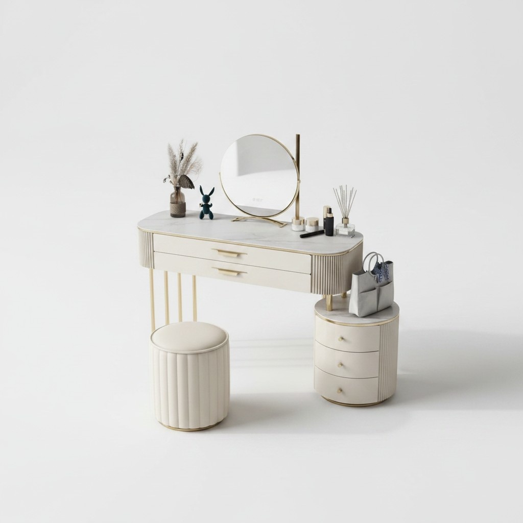 Weißer Schminktisch Designer Frisiertische Schlafzimmer Kosmetiktische