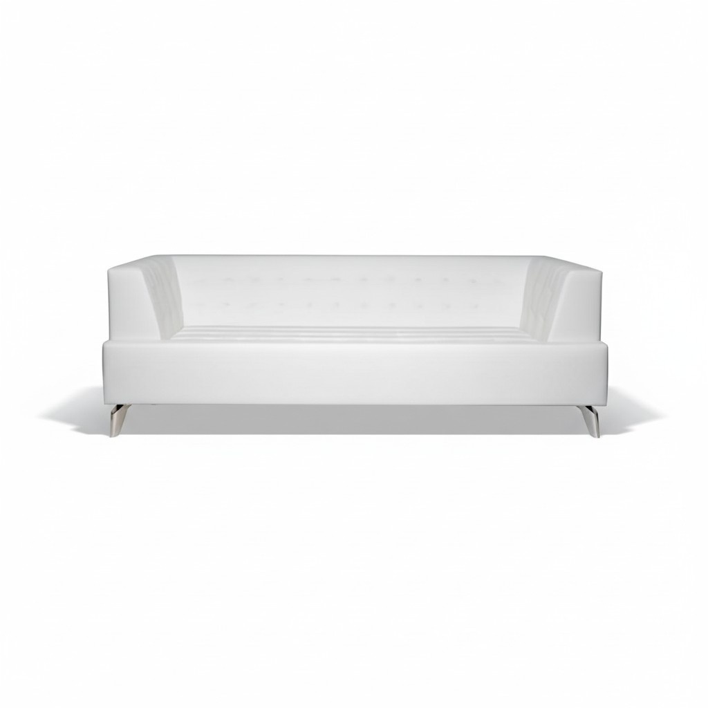 Weißer Zweisitzer Luxus Sofa Moderner 2-Sitzer Clubsofa Lounge Couch Neu
