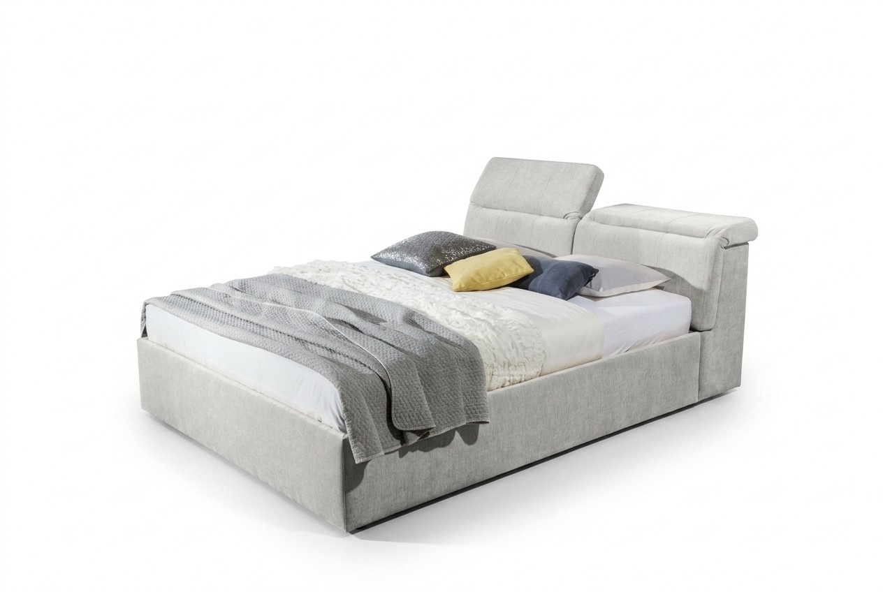 Weißes 180x200 Bett Schlafzimmer Betten Textil Leder Hotel Luxus Polster