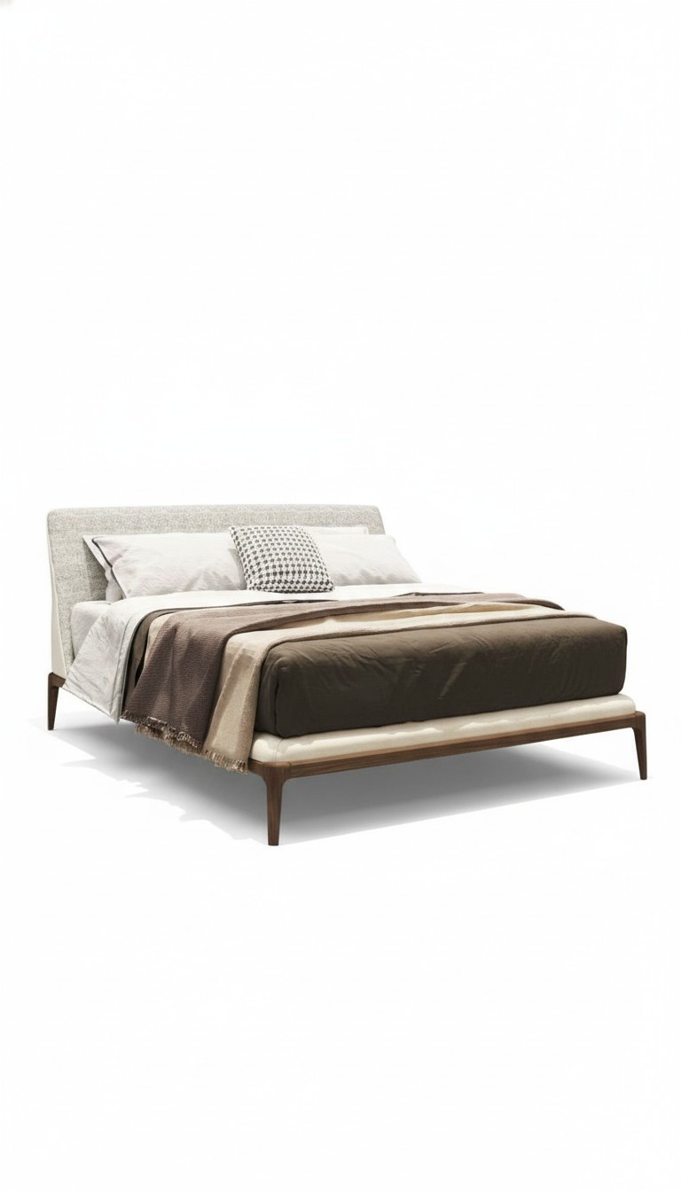 Weißes Bett Luxus Betgestell Moderne Schlafzimmermöbel Holzgestell