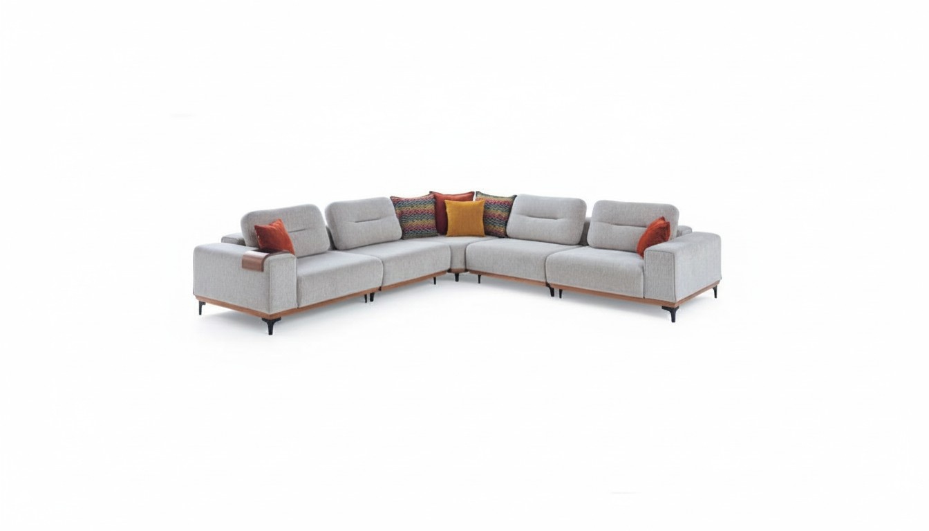 Weißes Exklusives L-Form Polstersofa Designer Ecksofa Wohnzimmer Sitzer