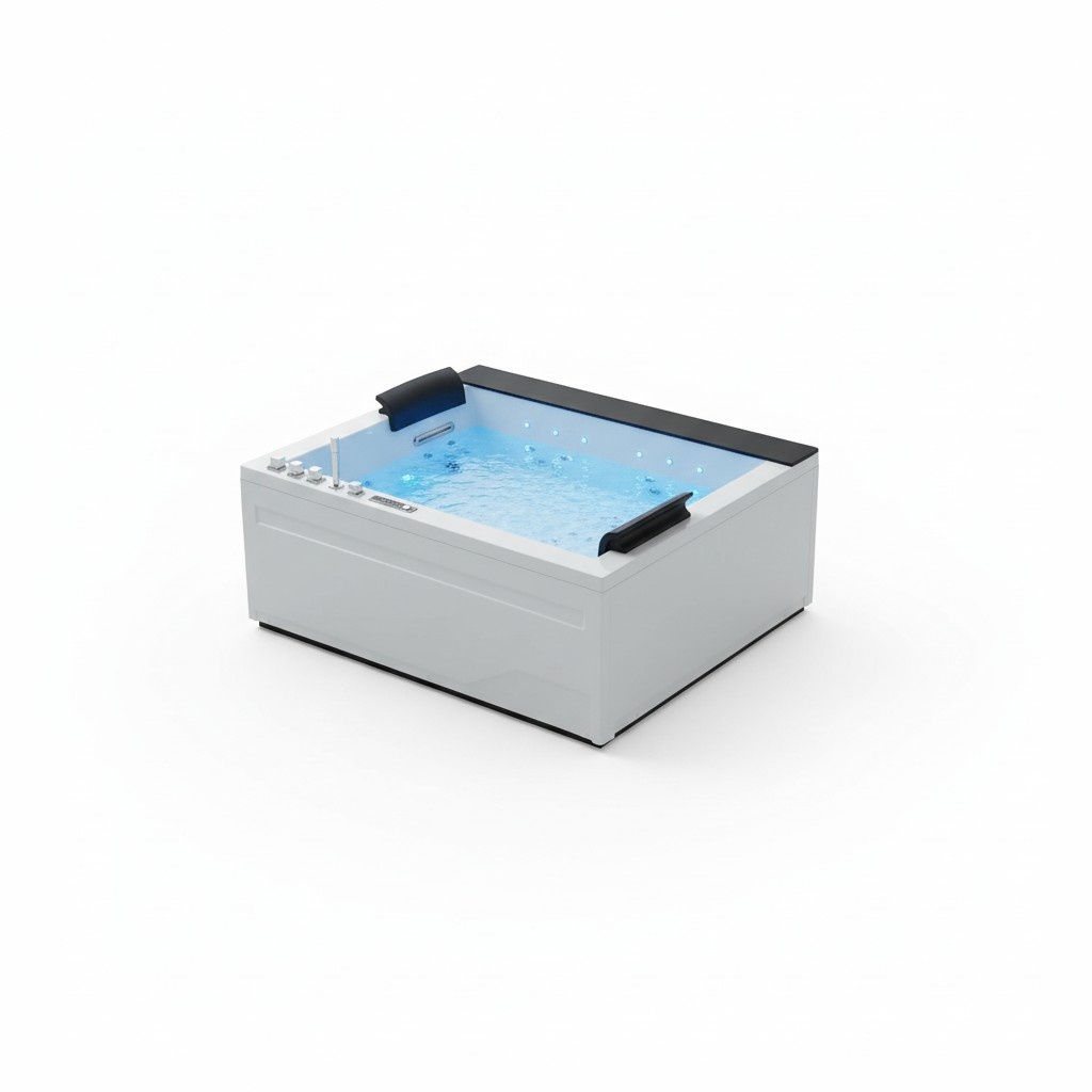 Whirlpool Badewanne 2 Personen Wanne Led Beleuchtung Hydrotherapie