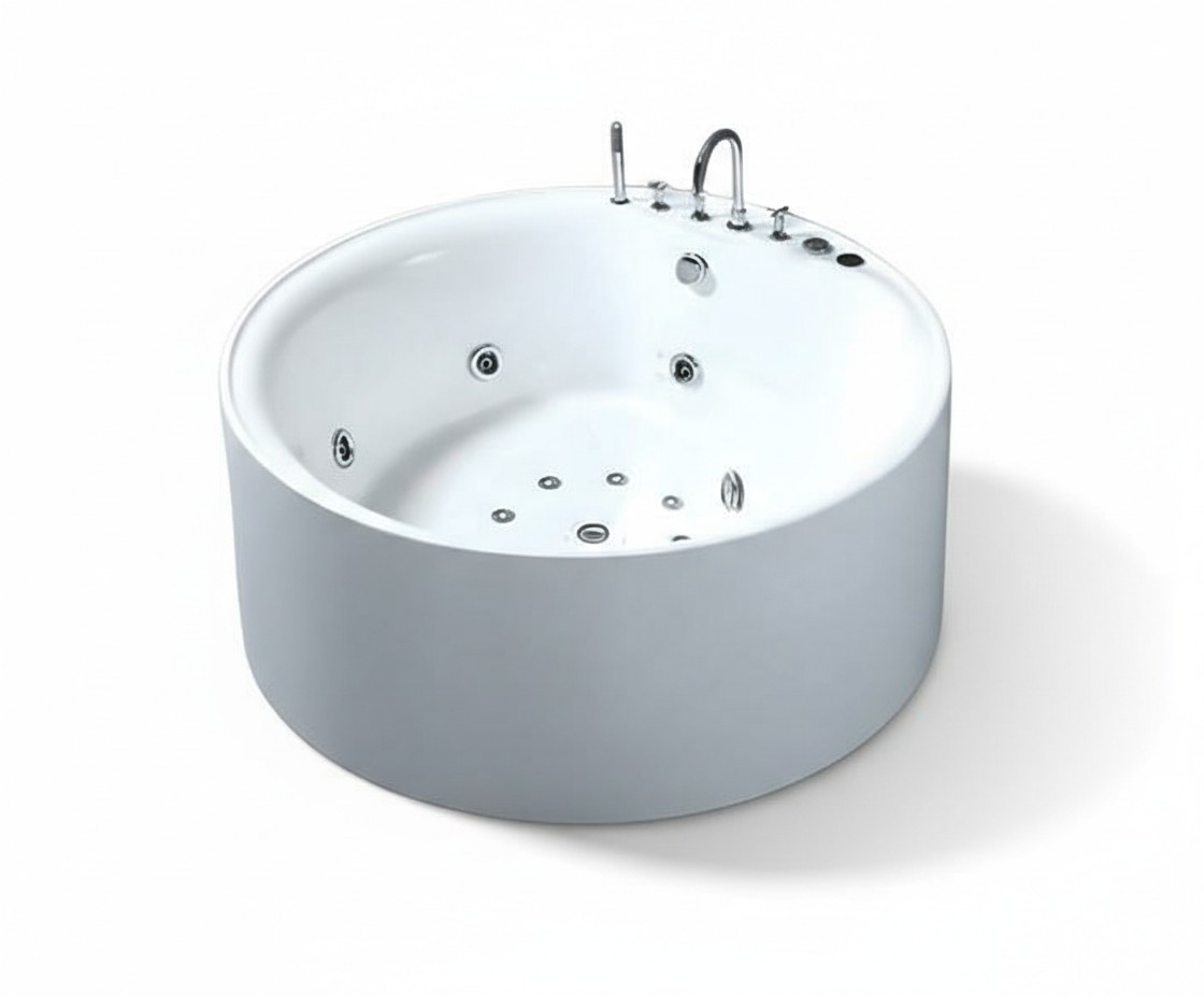 Whirlpool Blubberbad Hydromassagewanne Spa-Bad Whirlwanne 162x162 cm