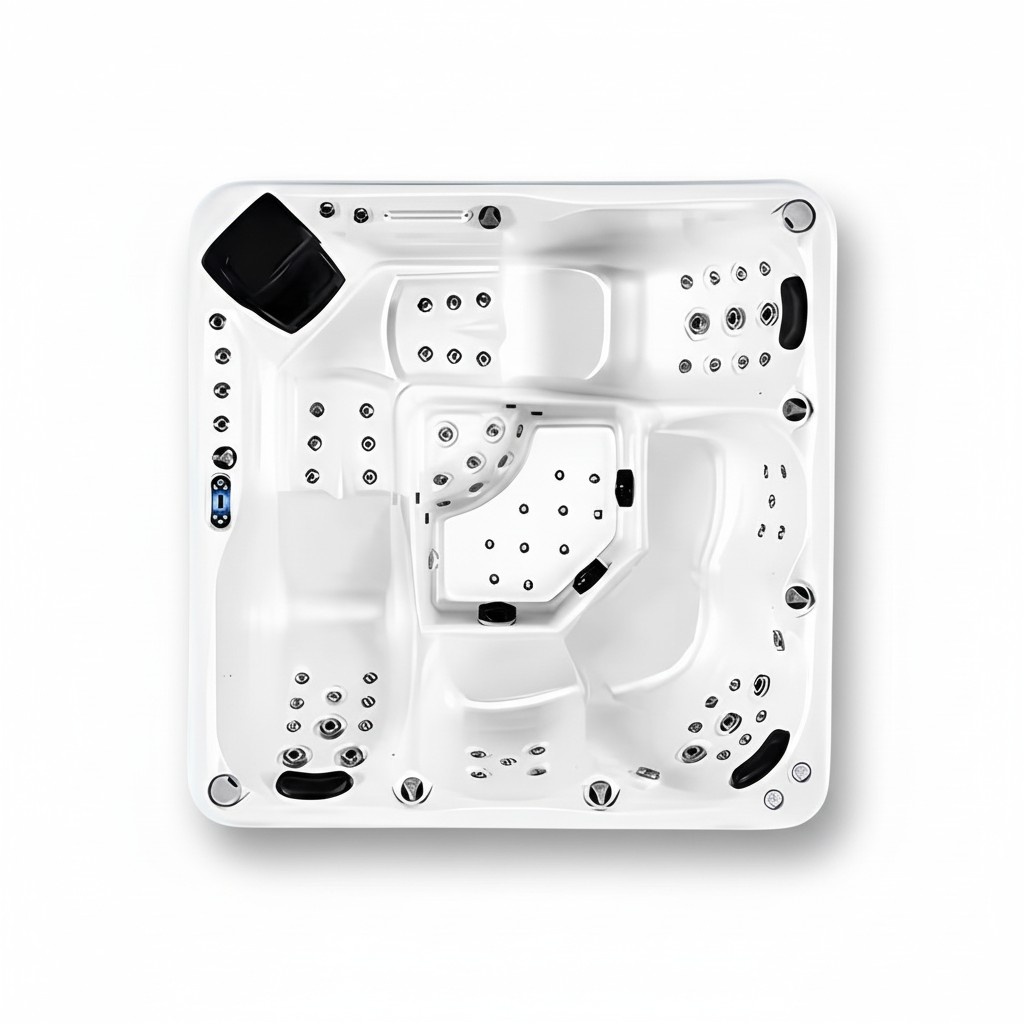 Whirlpool Blubberbad Hydromassagewanne Spa-Bad Whirlwanne 200x200 cm