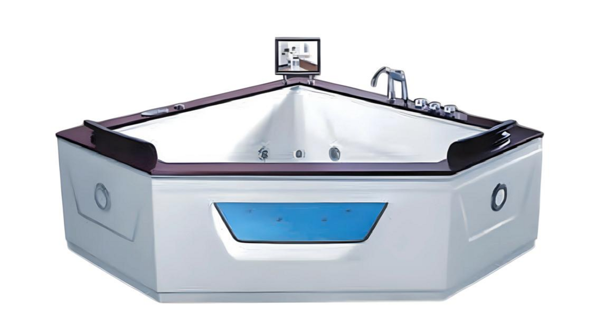 Eckbadewanne Whirlpool Massagewanne Luxuswanne Hydromassagewanne 180x180 cm