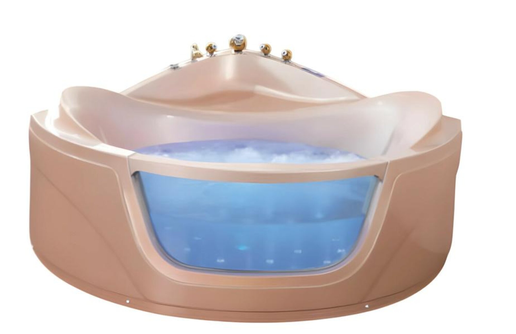 Whirlwanne Whirlpool Blubberbad Hydromassagewanne Spa-Bad Sprudelbad 165x165 cm