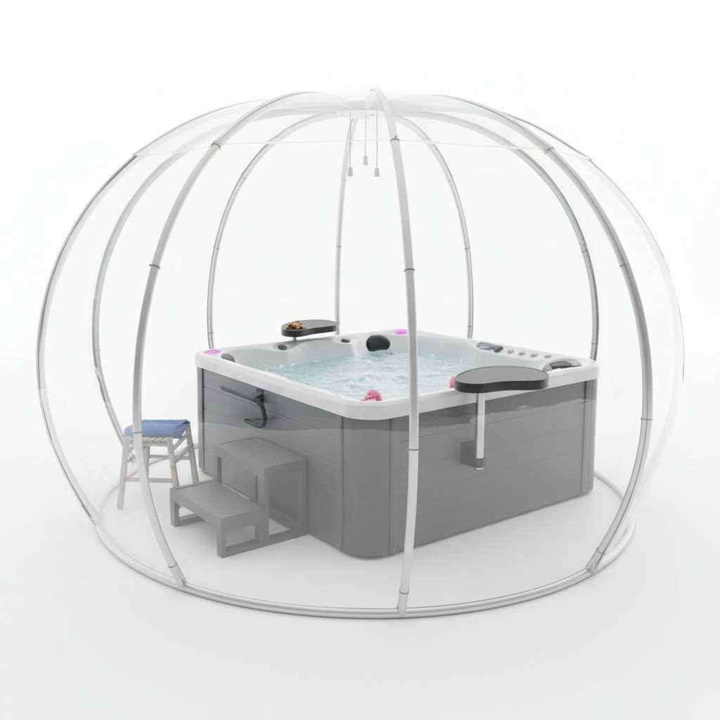 Whirlpool Whirlwanne Garten Bad Thermoholz Outdoor Erholungsbecken 200x200 cm