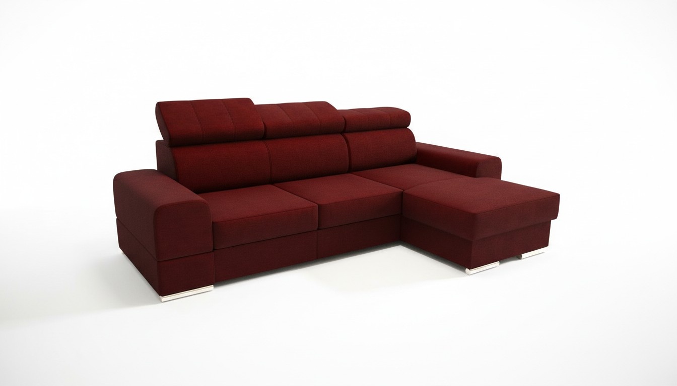 Wohnlandschaft Bettfunktion Stoff Ecksofa L-Form Sofa Couch Design Textil Sofas
